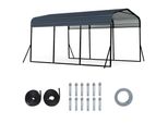 Costway Tenda Da Garage 440X300Cm, Tenda Da Garage Impermeabile Con Struttura In Metallo E 4 Gambe Inclinate Aggiuntive, Tettoia Per Auto, Tenda Per Magazzino, Tenda Per Feste