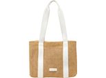 Marc O'polo Borsa Shopper Borsa A Tracolla Runja Shopper White Cotone Marrone Chiaro