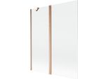 Mexen Mist Paratia Doccia A 2 Ante 140 X 150 Cm, Trasparente, Rame Spazzolato - 8A9-140-011-65-00