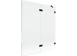 Mexen Lunar Divisorio Per Doccia A 2 Ante Destra 140 X 150 Cm, Trasparente, Nero - 897-140-100-70-00-P