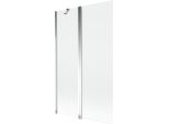 Mexen Mist Paravento Per Vasca Da Bagno A 2 Ante 110 X 150 Cm, Trasparente, Cromo - 8A9-110-011-01-00
