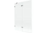 Mexen Lunar Paravento Da Vasca A 2 Ante Sinistro 120 X 150 Cm, Trasparente, Cromo - 897-120-100-01-00-L
