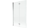 Mexen Mist Paratia Per Vasca Da Bagno A Due Ante, Sinistra, 110 X 150 Cm, Trasparente, Cromo - 8A9-110-002-01-00-L