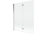 Mexen Mist Paratia Per Vasca Da Bagno A 2 Ante Sinistra 140 X 150 Cm, Trasparente, Cromo - 8A9-140-002-01-00-L