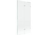 Mexen Lunar L Paratia Per Vasca Da Bagno A 2 Ante Destra 90 X 150 Cm, Trasparente, Bianco - 897L-090-100-20-00-P