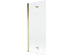 Mexen Mist Paravento Doccia A 2 Ante Sinistro 80 X 150 Cm, Trasparente, Oro - 8A9-080-002-50-00-L