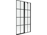 Mexen Mist Paratia Da Bagno A 2 Ante Destra 100 X 150 Cm, Griglia Nera, Nero - 8A9-100-011-70-77-P