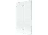 Mexen Lunar L Paratia Per Vasca Da Bagno A 2 Ante Sinistra 100 X 150 Cm, Trasparente, Bianco - 897L-100-100-20-00-L