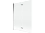 Mexen Mist Paratia Per Vasca Da Bagno A 2 Ante Sinistra 130 X 150 Cm, Trasparente, Cromo - 8A9-130-002-01-00-L