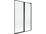 Mexen Mist L Paravento Vasca Da Bagno A 2 Ante Destro 120 X 150 Cm, Cornice Nera, Nero - 8A9L-120-011-70-70-P