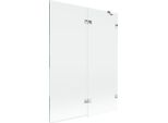 Mexen Lunar Paratia Da Doccia 2 Ante Destra 130 X 150 Cm, Trasparente, Cromo - 897-130-100-01-00-P