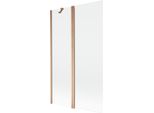 Mexen Mist Paravento Da Bagno A 2 Ante 110 X 150 Cm, Trasparente, Rame Spazzolato - 8A9-110-011-65-00