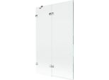 Mexen Lunar Paratia Vasca Da Bagno A 2 Ante Sinistra 110 X 150 Cm, Trasparente, Cromo - 897-110-100-01-00-L