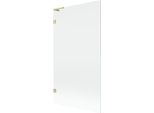 Mexen Lunar L Paratia Da Vasca 1 Anta 100 X 150 Cm, Trasparente, Oro Spazzolato - 897L-100-000-55-00