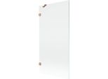 Mexen Lunar Paratia Doccia 1 Anta 90 X 150 Cm, Trasparente, Rame Spazzolato - 897-090-000-65-00