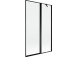 Mexen Mist Paravento Doccia A 2 Ante Destro 110 X 150 Cm, Cornice Nera, Nero - 8A9-110-011-70-70-P