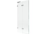 Mexen Lunar L Paratia Da Bagno A 2 Ante Sinistra 80 X 150 Cm, Trasparente, Cromo - 897L-080-100-01-00-L