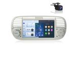 Autoradio 7" Android 13 Carplay Android Auto 2+64G Per Fiat 500 2007-2015 Telecamera Gps Swc Navi Wifi Bt Rds Dsp Dab+"