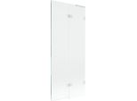 Mexen Lunar L Parete Doccia A 2 Ante Destra 80 X 150 Cm, Trasparente, Bianco - 897L-080-100-20-00-P