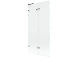 Mexen Lunar L Paratia Per Vasca Da Bagno A 2 Ante, Sinistra 90 X 150 Cm, Trasparente, Cromo - 897L-090-100-01-00-L