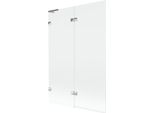 Mexen Lunar L Paratia Da Vasca Da Bagno A 2 Ante Sinistra 120 X 150 Cm, Trasparente, Cromata - 897L-120-100-01-00-L