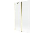 Mexen Mist Paravento Da Vasca A 2 Ante 110 X 150 Cm, Trasparente, Dorato - 8A9-110-011-50-00