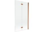 Mexen Mist Paratia Per Doccia A 2 Ante Destra 100 X 150 Cm, Trasparente, Rame Spazzolato - 8A9-100-002-65-00-P