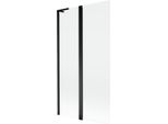 Mexen Mist L Paratia Per Vasca Da Bagno A 2 Ante 100 X 150 Cm, Trasparente, Nero - 8A9L-100-011-70-00