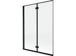 Mexen Mist Paratia Da Doccia A 2 Ante Sinistra 130 X 150 Cm, Cornice Nera, Nero - 8A9-130-002-70-70-L