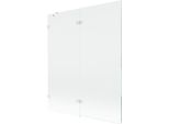 Mexen Lunar Paratia Doccia 2-Ali Sinistra 140 X 150 Cm, Trasparente, Bianco - 897-140-100-20-00-L