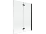 Mexen Mist Paratia Doccia 2-Ante Destra 130 X 150 Cm, Trasparente, Nero - 8A9-130-002-70-00-P