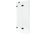 Mexen Lunar Paratia Da Vasca A 2 Ante Sinistra 90 X 150 Cm, Trasparente, Nero - 897-090-100-70-00-L
