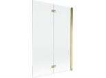 Mexen Mist Paravento Doccia 2-Ali Destro 120 X 150 Cm, Trasparente, Dorato - 8A9-120-002-50-00-P