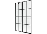 Mexen Mist Paratia Per Doccia A 2 Ante, Sinistra 110 X 150 Cm, Griglia Nera, Nero - 8A9-110-011-70-77-L