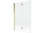 Mexen Mist Parete Doccia 2 Ante Sinistra 120 X 150 Cm, Trasparente, Oro - 8A9-120-002-50-00-L