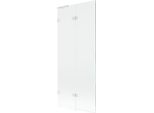 Mexen Lunar L Paratia Per Vasca Da Bagno A 2 Ante Sinistra 80 X 150 Cm, Trasparente, Bianco - 897L-080-100-20-00-L