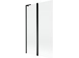Mexen Mist L Paratia Per Vasca Da Bagno A 2 Ante 110 X 150 Cm, Trasparente, Nera - 8A9L-110-011-70-00