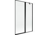 Mexen Mist Paravento Doccia 2 Ante Destro 120 X 150 Cm, Cornice Nera, Nero - 8A9-120-011-70-70-P