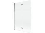 Mexen Mist Paratia Per Vasca Da Bagno A 2 Ante Sinistra 120 X 150 Cm, Trasparente, Cromo - 8A9-120-002-01-00-L