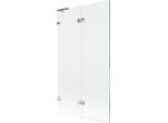 Mexen Lunar L Paratia Vasca Da Bagno A 2 Ante Sinistra 100 X 150 Cm, Trasparente, Cromo - 897L-100-100-01-00-L