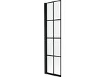 Mexen Mist Pannello Per Doccia 1 Anta Sinistra 50 X 150 Cm, Griglia Nera, Nero - 8A9-050-001-70-77-L