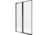 Mexen Mist L Paratia Per Vasca Da Bagno A 2 Ante, Sinistra, 110 X 150 Cm, Cornice Nera, Nero - 8A9L-110-011-70-70-L
