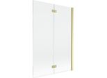 Mexen Mist Paratia Per Doccia A 2 Ante Destra 120 X 150 Cm, Trasparente, Oro Spazzolato - 8A9-120-002-55-00-P
