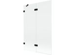 Mexen Lunar Paratia Per Doccia A 2 Ante Sinistra 120 X 150 Cm, Trasparente, Nero - 897-120-100-70-00-L