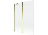 Mexen Mist Paravento Per Doccia A 2 Ante 130 X 150 Cm, Trasparente, Dorato - 8A9-130-011-50-00