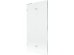 Mexen Lunar L Paratia Vasca Da Bagno 2-Ante Sinistra 90 X 150 Cm, Trasparente, Bianco - 897L-090-100-20-00-L