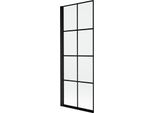Mexen Mist Paravento Per Doccia 1 Anta Sinistra 70 X 150 Cm, Griglia Nera, Nero - 8A9-070-001-70-77-L