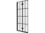Mexen Mist Paravento Per Doccia A 2 Ante Sinistro 80 X 150 Cm, Griglia Nera, Nero - 8A9-080-002-70-77-L