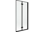 Mexen Mist Paratia Doccia A 2 Ante Destra 90 X 150 Cm, Cornice Nera, Nera - 8A9-090-002-70-70-P