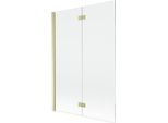 Mexen Mist Paratia Doccia A Due Ante Sinistra 120 X 150 Cm, Trasparente, Oro Spazzolato - 8A9-120-002-55-00-L